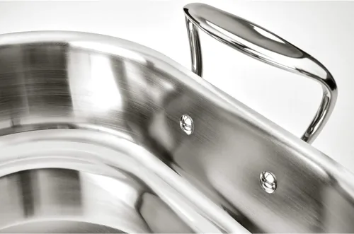 Vista 6 de All-Clad E752S264 Asador pequeño de acero inoxidable apto para lavavajillas con estante de utensilios de cocina, color plateado, L, Acero inoxidable