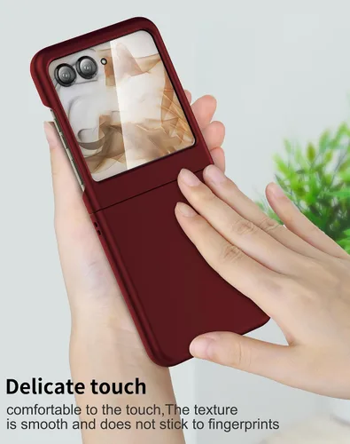 Vista 4 de Foluu Funda delgada para Motorola Razr 2024/2025 [No compatible con Razr Plus 2024], con protector de pantalla frontal integrado, policarbonato mate