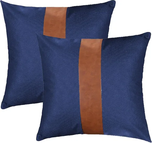 Vista 22 de TAOSON - Funda de cojín cuadrada de lona de algodón 100% sólida, decorativa, para sofá, cama, silla, decoración del hogar, solo funda, sin relleno