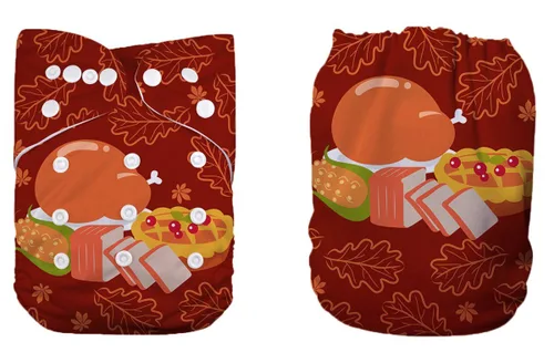 Vista 7 de Pañal de tela de bolsillo, reutilizable, lavable, regalo de vacaciones de Halloween (árbol de Navidad rosa)