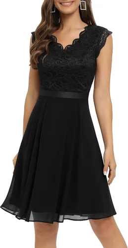 Vista 59 de Dressystar - Vestido de dama de honor, sin mangas, con cuello en V, para fiesta de boda