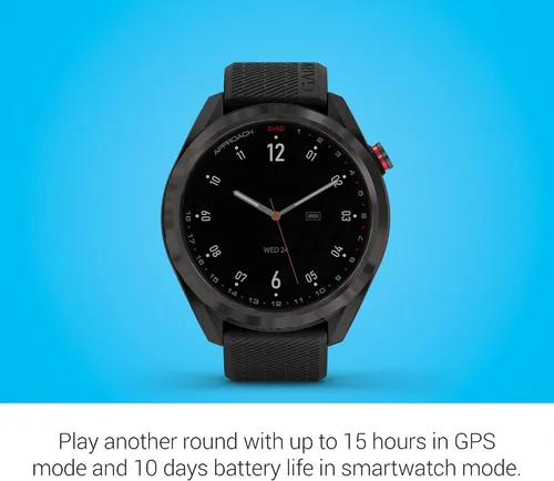 Vista 7 de Garmin Approach S42, reloj inteligente de golf con GPS, ligero con pantalla