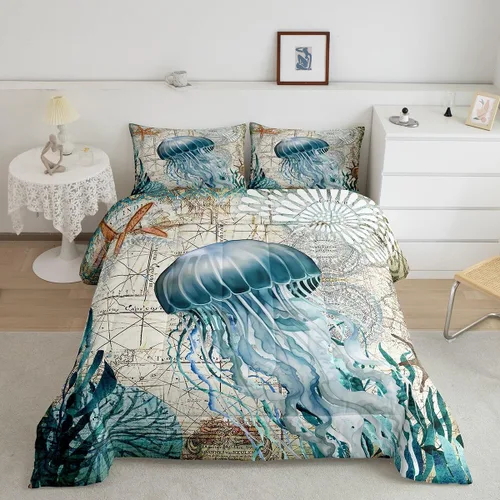 Vista 18 de Erosebridal Juego de ropa de cama individual de animales del zoológico para niños, lindo juego de edredón de animales salvajes de dibujos animados