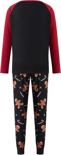 Vista 4 de Luckinbaby Pijamas de Navidad familiares a juego 2023 linda camisa de manga larga y pantalones de dormir 2 piezas Festival Lounge