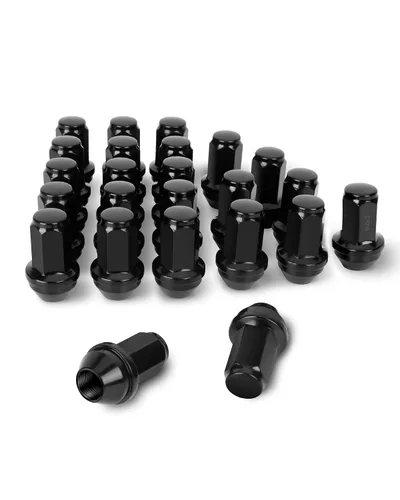 Vista 18 de Dynofit Tuercas de llanta OEM de 0.472 in x 1.5 para fusión 2005-2021, Escape 2001-2026, enfoque 2008-2018, tuercas de rueda de estilo de una pieza