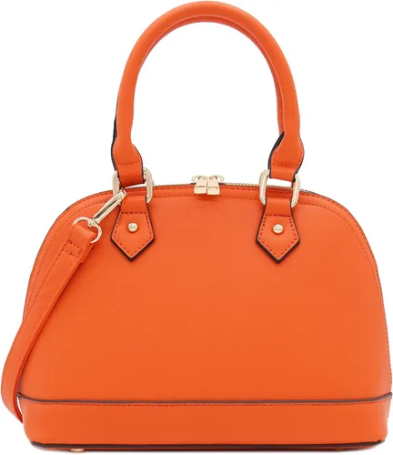 Vista 9 de Bolso de mano clásico Saffiano abovedado con cremallera perimetral Beige