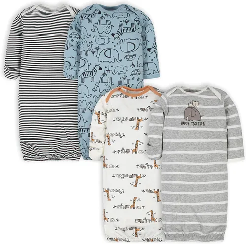 Vista 6 de Gerber Baby Boys 4-Pack Sleeper Gown Oso