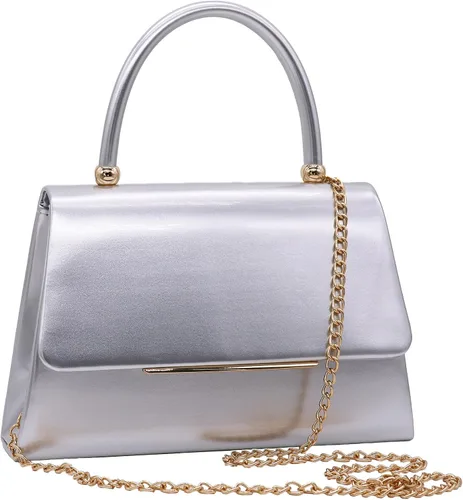 Vista 2 de Milisente Bolso de noche para mujer, bolso de mano para fiesta nupcial, bolsos de cóctel y baile de graduación con charol