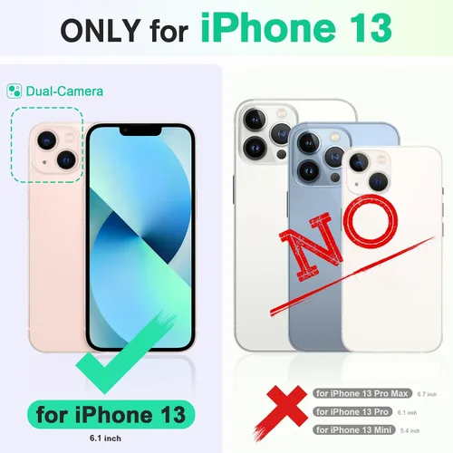 Vista 2 de TUCCH Funda Tipo Billetera para iPhone 13 (6.1") 2021, con Bloqueo RFID, con Soporte para 3 Tarjetas, de Piel Sintética, Tipo Folio