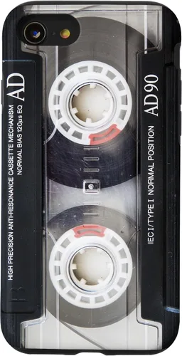 Vista 18 de iPhone 16 Vintage Music Audio Cassette Cinta Retro 90s 80s 70s 60s Caso
