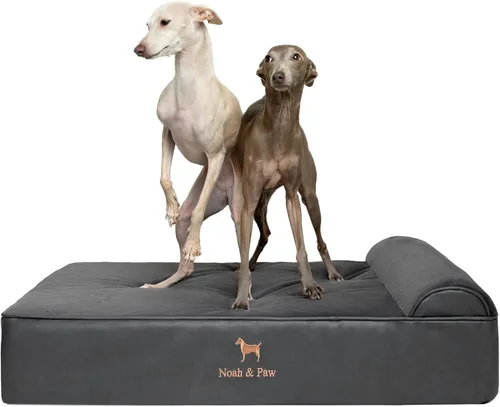 Vista 39 de NOAH & PAW Cama pequeña para perros, 20 x 15 x 6.5 pulgadas, cama para gatos de interior, espuma viscoelástica ortopédica de cáscara de huevo Verde