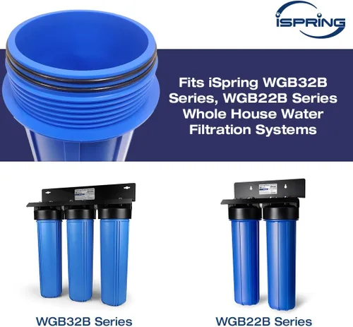 Vista 7 de iSpring F3WGB32BM - Juego de filtros de agua de 3 etapas de 4.5 x 20 pulgadas para toda la casa, paquete de repuesto con sedimentos, CTO y ORBX2