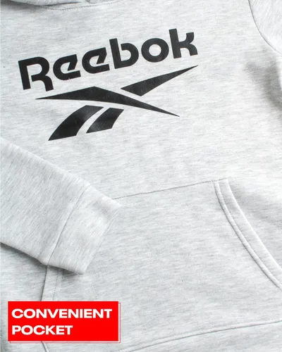 Vista 4 de Reebok Sudadera para niños Sudadera con capucha Active Fleece Pullover (Talla 4-20)