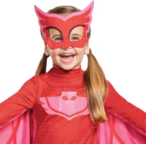 Vista 3 de PJ Masks - Disfraz de lujo para niños con luz y máscara de personaje, talla infantil