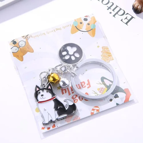 Vista 3 de tenghong2021 Llavero de perro divertido Qute Cartoon Puppy Kawaii llavero para mujeres niñas encanto animal decoración regalos de cumpleaños