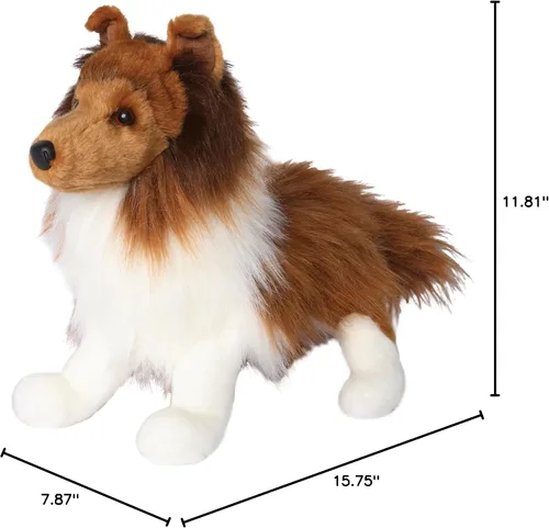 Vista 2 de Douglas Whispy Sheltie Perro de las Islas Shetland de peluche Animal de juguete