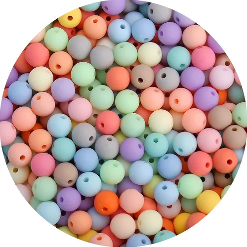 Vista 13 de BONNY BOXX 2000 piezas 4 mm cuentas redondas de acrílico de zafiro suave, bolas de plástico de chicle de burbujas, cuentas gruesas de bolas