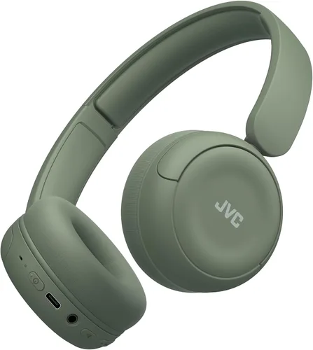 Vista 3 de JVC Auriculares inalámbricos con vida útil de batería de 50H, almohadillas suaves, diseño plegable, Bluetooth 5.3, conexión multipunto, aplicación