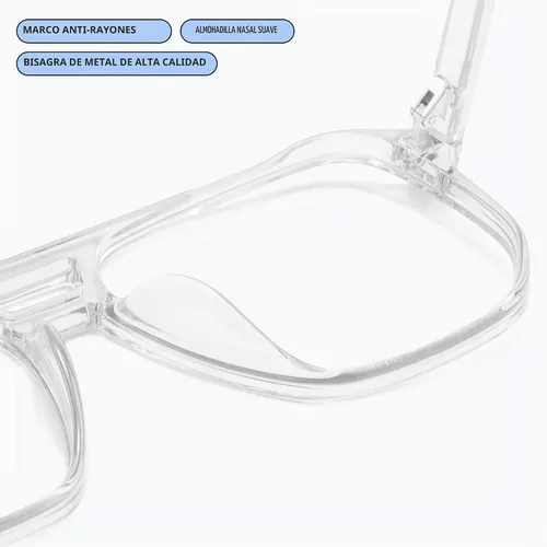 Vista 3 de livho Retro Aviator Blue Light Blocking Glasses for Women Men with Soft Case, Trendy Rectangle Computer Eyeglasses