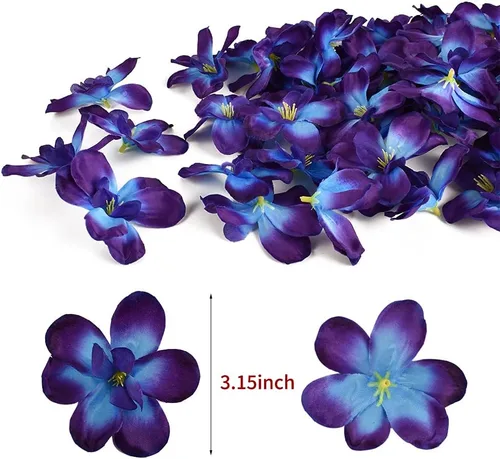Vista 7 de 60 cabezas de orquídeas artificiales, orquídeas falsas para centros de mesa de boda, decoración de ramos, manualidades, despedida de soltera