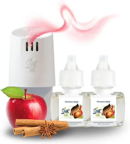 Vista 11 de Scent Fill Ambientador enchufable de sidra de manzana, repuestos de aceite perfumado, 2 recambios + difusor