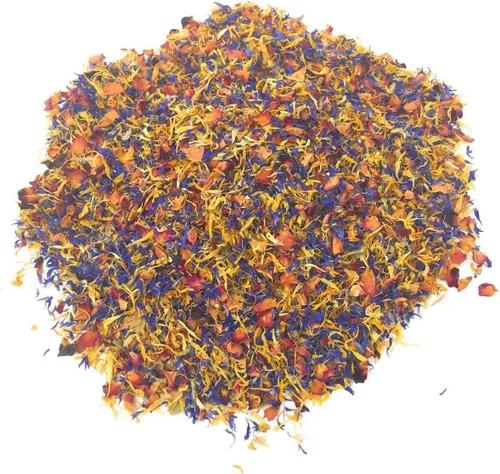 Vista 8 de Mezcla de flores de primavera – Flores comestibles – Rosa, aciano y caléndula – Todo natural, delicias de grado culinario (0.35 onzas) – Calidad