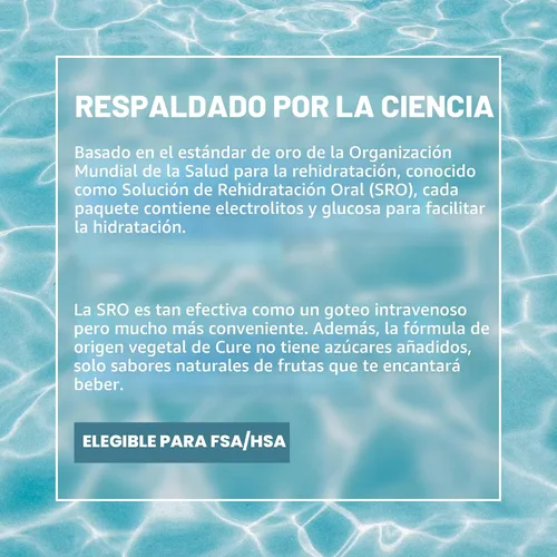 Vista 2 de Cure Hydration Mezcla de electrolitos Polvo de electrolitos para alivio de la deshidratación y energía Fabricado con agua de coco Sin azúcar