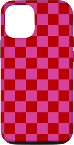 Vista 28 de Red Pink Checkered Checked Pattern Check Design #019 Case for iPhone 17