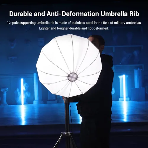 Vista 4 de SMALLRIG Softbox de Farol Modificador de Luz Suave, Difusor Softbox de 26 pulgadas/65 cm Compatible con Luz de Video SMALLRIG 120B/120D/220B/220D