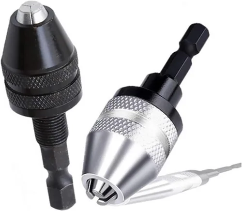 Vista 9 de Rongon Herramienta de conversión de portabrocas sin llave para sostener brocas de 0.012-0.134 in, fresas para destornillador eléctrico, adaptador