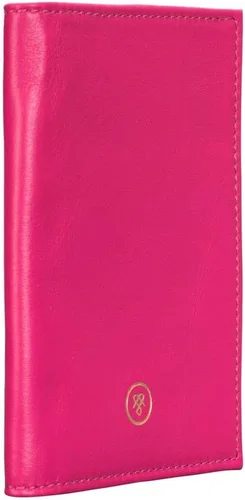 Vista 3 de Maxwell Scott - Funda para pasaporte de piel de lujo, diseño de napa de Prato, hecho a mano en Italia, Rosado, Cartera de viaje
