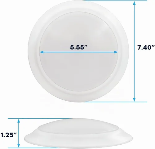 Vista 3 de LUXRITE Lámparas de disco LED de 6 pulgadas, lámpara de techo de montaje empotrado regulable, 5CCT seleccionables 2700K 3000K 3500K 4000K 5000K
