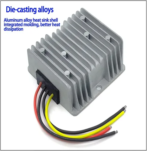 Vista 3 de 12V-55V a 5V 10A DC Convertidor Epoxi Sellado Marine Boat Fish Transductor 12V-55V en, 5V 10A fuera, sellado epoxi, GND común no aislado