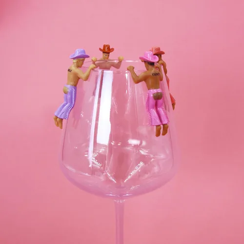 Vista 5 de NPW - Drinking Buddies - Marcador para copas de cóctel y vino, Chapas