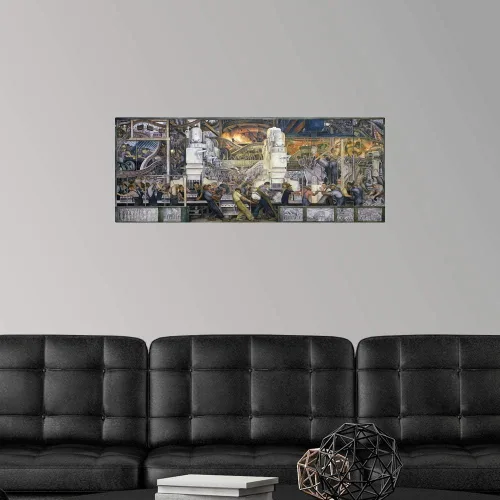 Vista 4 de Titulado Detroit Industry, North Wall, 1932-33 - Póster impreso, 36 x 14 pulgadas, multicolor