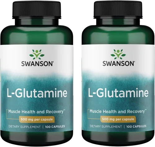 Vista 8 de Swanson Aminoácido L-Glutamina 500 mg, 100 Cápsulas