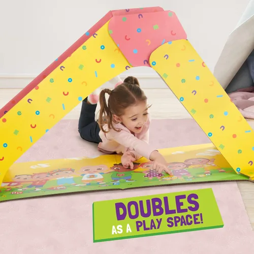Vista 3 de Pop2Play Cocomelon - Zona de juegos de interior para niños pequeños, con tecnología StrongFold de cartón para niños pequeños, multicolor