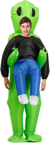 Vista 4 de Decalare Inflatable Alien Costume For Adults and Kids,Alien Funny Blow Up Costumes,Halloween Costumes For MenWomen
