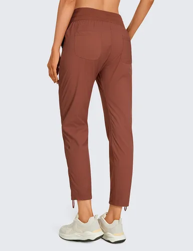 Vista 2 de CRZ YOGA Pantalones casuales de 78 para mujer de 27 pulgadas, ligeros, para entrenamiento, al aire libre, pista atlética, viajes, descanso