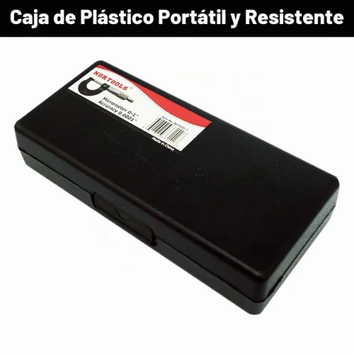 Vista 6 de Micrómetro exterior, parada de trinquete, tuerca de bloqueo 0-1 "/ 0.0001 "Herramienta maquinista de precisión, precisión 0.0001