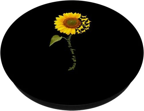 Vista 2 de Border Collie Sunflower PopSockets intercambiables PopGrip