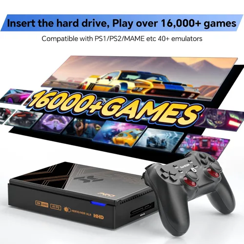 Vista 2 de Kinhank Super Console X5 PRO Retro Gaming Console with 16,000+ Games,Android 12.0 OS, Emulator Consoles,8K UHD Output, AV1, WiFi 6 BT 5.0, RK3588S