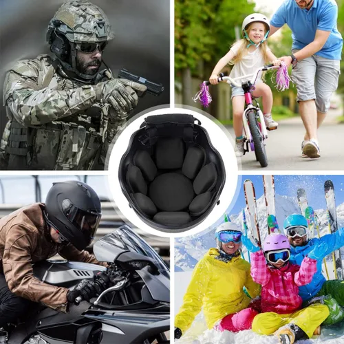 Vista 5 de Almohadillas universales para casco Airsoft, kit de almohadillas de espuma de repuesto para casco rápido, mich/ACH/USMC/PASGT