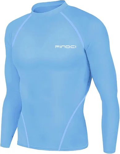 Vista 2 de 1Bests Conjunto deportivo para hombre, camiseta de compresión y pantalones ajustados para la piel, manga larga, secado rápido, para gimnasio, yoga