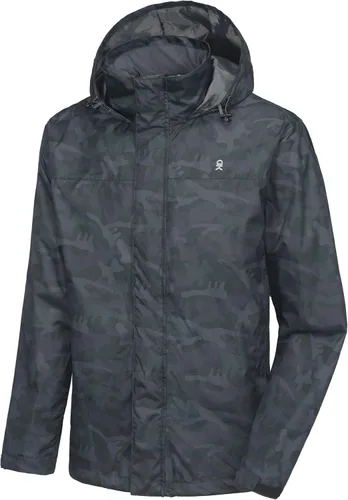 Vista 6 de Little Donkey Andy Men's Long Waterproof Rain Jacket with Hood Lightweight Rain Shell for Hiking