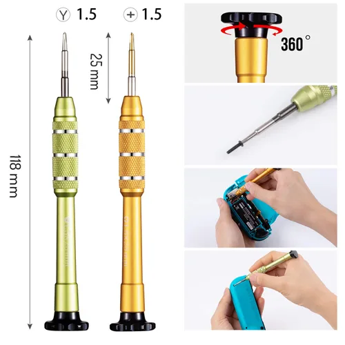 Vista 5 de Melelife Original Replacement Joystick for Nintendo Switch Joycon and Switch Lite Repair Tool Kit