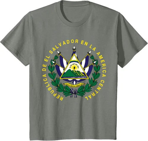 Vista 66 de amdesco Salvador Camisa, salvadoran Escudo de armas playera, mujer L, Blanco