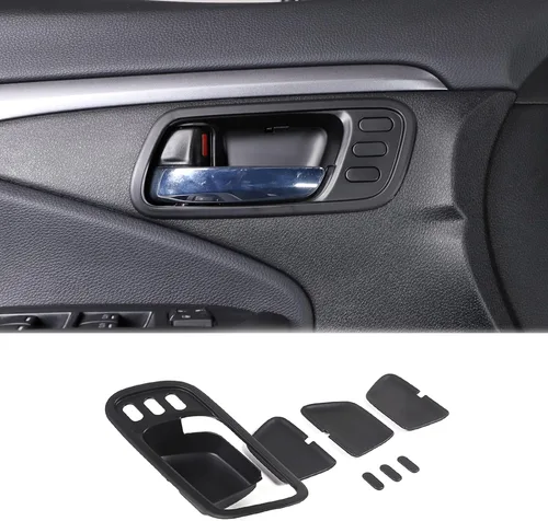 Vista 8 de Cubierta interior de la manija de la puerta para Honda Pilot 2016-2022, 4 piezas de material ABS de material ABS accesorios protectores de marco