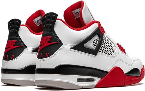 Vista 3 de Tenis de baloncesto para hombre Jordan 4 Retro Lighting Yellow, amarillo relámpago