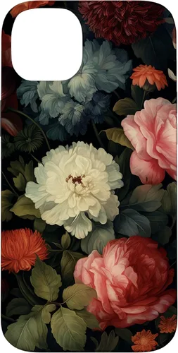 Vista 15 de Vintage Dark Flower Pattern Moody Floral Case for iPhone 16